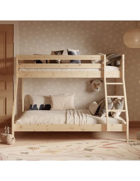 Letto a castello in legno massello di pino Florida Letto a castello in legno massello di pino Florida