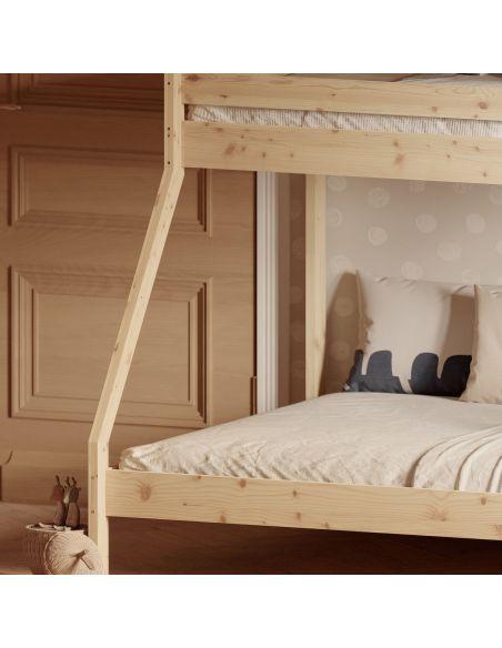 Letto a castello in legno massello di pino Florida