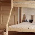 Letto a castello in legno massello di pino Florida
