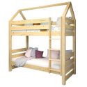 Letto a castello in legno massello con baldacchino Texas House
