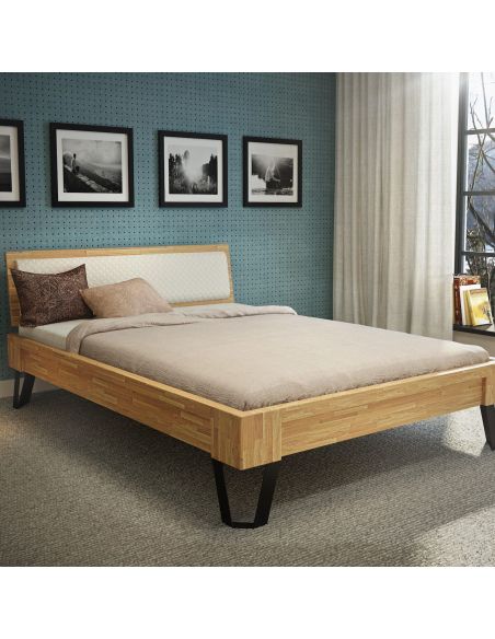 Letto in legno massello di rovere Illinois Letto in legno massello di rovere Illinois