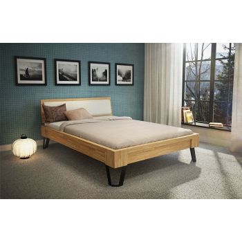 Letto in legno massello di rovere Illinois 2