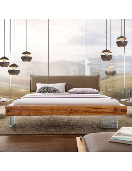 Letto in legno massello e vetro Arizona
