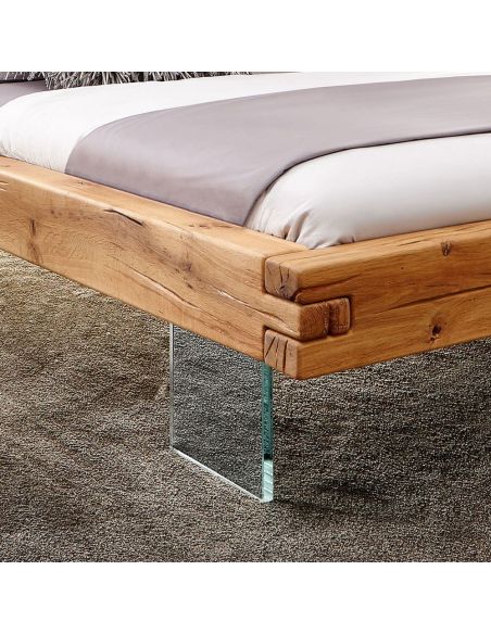 Letto in legno massello e vetro Arizona