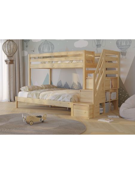 Letto a castello in legno massello Kansas