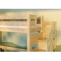 Letto a soppalco in legno massello per cameretta Daven
