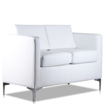 Divano sala attesa imbottito in simil-pelle Cubo 2