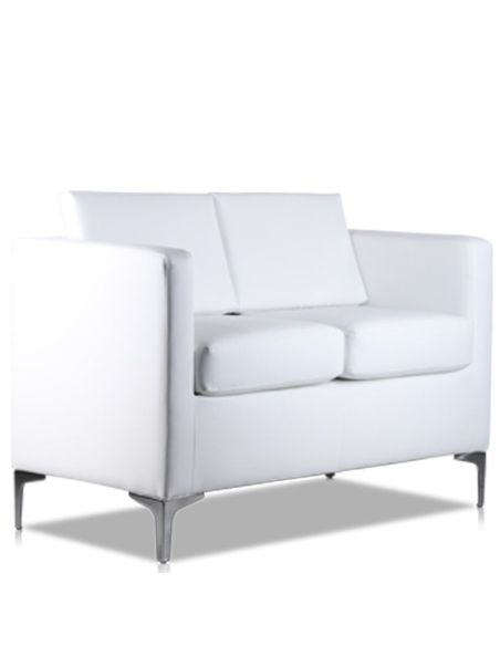 Divano sala attesa imbottito in simil-pelle Cubo