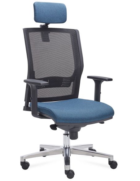 Sedia operativa per ufficio in ecopelle o tessuto Adele Net Sedia operativa per ufficio in ecopelle o tessuto Adele Net