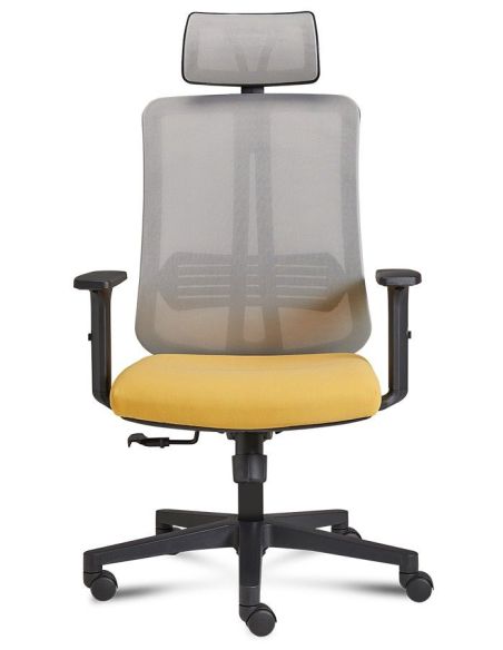 Sedia operativa ergonomica per ufficio in ecopelle o tessuto Onda