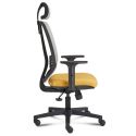 Sedia operativa ergonomica per ufficio in ecopelle o tessuto Onda