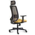 Sedia operativa ergonomica per ufficio in ecopelle o tessuto Onda