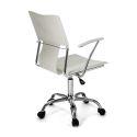 Sedia operativa per ufficio in ecopelle Syder White