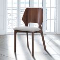 Coppia sedie in legno da cucina Rexal