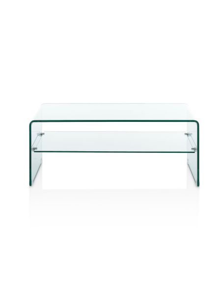 Tavolino da salotto in vetro curvato trasparente Emerald Evo Tavolino da salotto in vetro curvato trasparente Emerald Evo