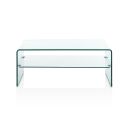 Tavolino da salotto in vetro curvato trasparente Emerald Evo