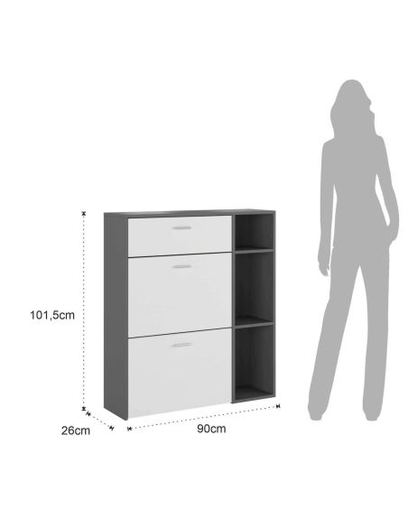 Scarpiera salvaspazio Lamar Graphite