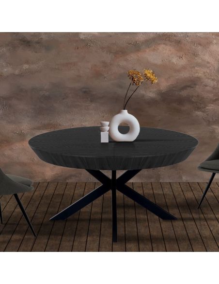 Tavolo rotondo allungabile Bjarne Black