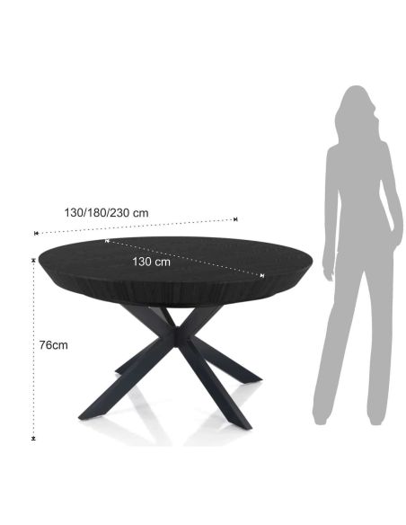 Tavolo rotondo allungabile Bjarne Black