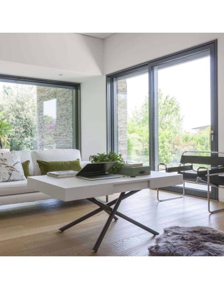 Tavolino trasformabile in tavolo da pranzo Iris di Altacom