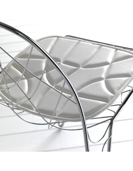 Coppia sedie da cucina in acciaio cromato o verniciato Aria