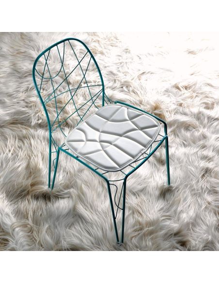 Coppia sedie da cucina in acciaio cromato o verniciato Aria