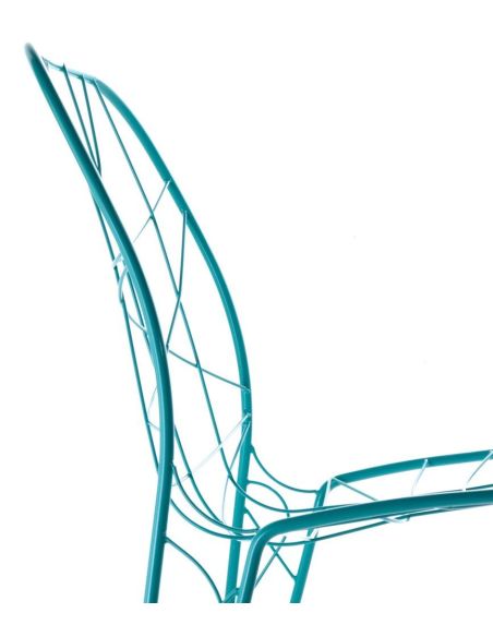 Coppia sedie da cucina in acciaio cromato o verniciato Aria