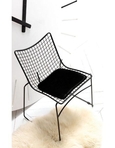 Coppia sedie da cucina in filo di acciaio Stitch