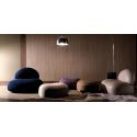 Poltrona design moderno in tessuto o pelle Scoop