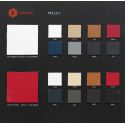 Poltrona design moderno in tessuto o pelle Scoop
