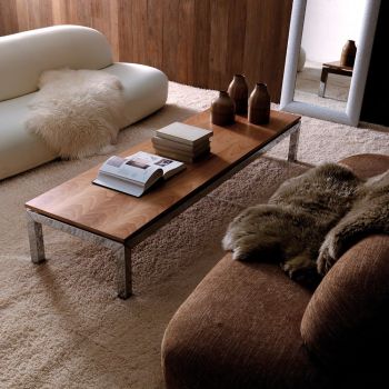 Divano 2 posti design moderno in tessuto o pelle Scoop 2