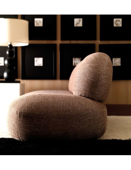 Divano 2 posti design moderno in tessuto o pelle Scoop