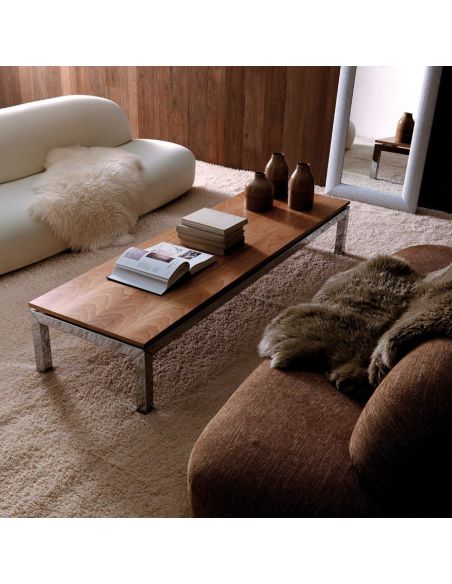 Divano 3 posti design moderno in tessuto o pelle Scoop