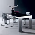Tavolo design moderno in alluminio e vetro Touch