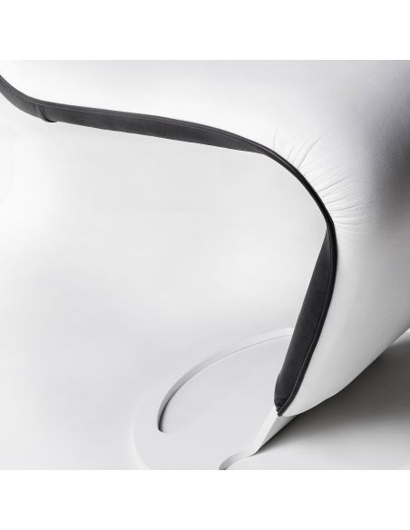 Sedia design moderno in tessuto o pelle Zig Zag