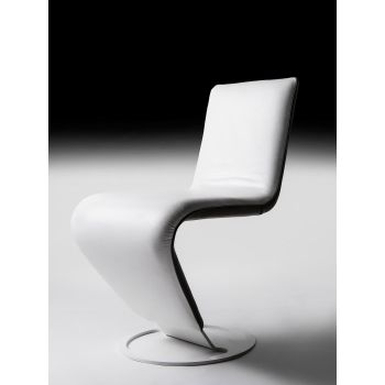 Sedia design moderno in tessuto o pelle Zig Zag 2