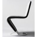 Sedia design moderno in tessuto o pelle Zig Zag