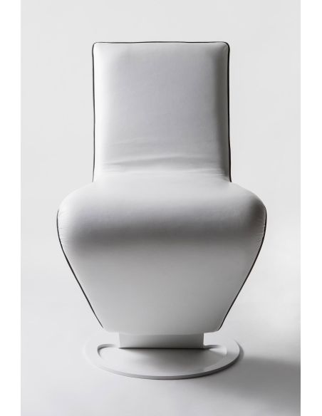 Sedia design moderno in tessuto o pelle Zig Zag