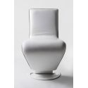 Sedia design moderno in tessuto o pelle Zig Zag