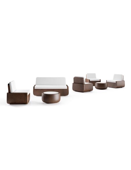 Divano da esterno in polietilene Bold by Plust