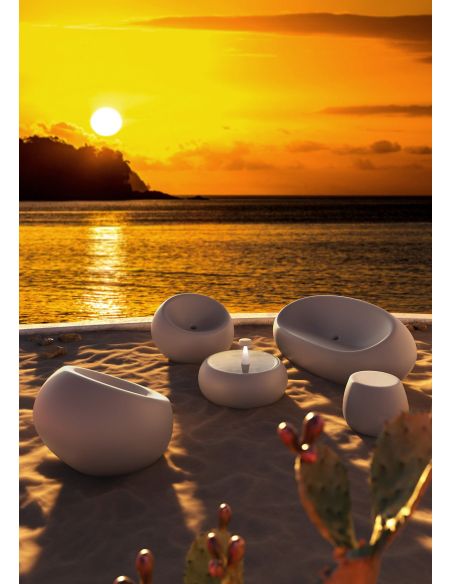 Pouf da esterno in polietilene Boom by Plust