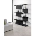 Libreria bifacciale in acciaio e laminato Miyoko