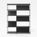 Libreria bifacciale in acciaio e laminato Miyoko
