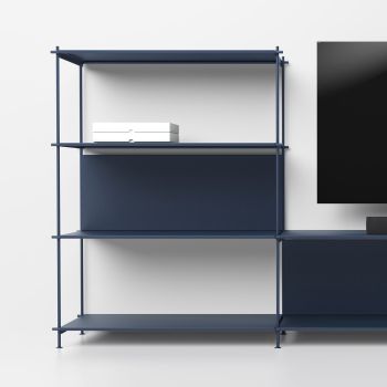 Mobile porta TV in acciaio e laminato Miyoko 34 2