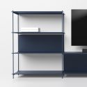 Mobile porta TV in acciaio e laminato Miyoko 34