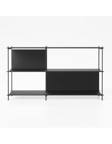 Libreria bassa in acciaio e laminato Miyoko 29