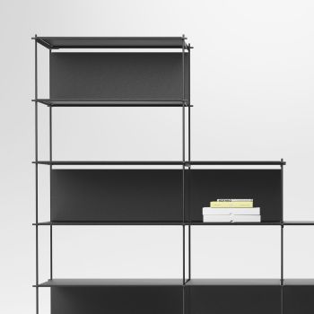 Libreria a scala in acciaio e laminato Miyoko 41 2