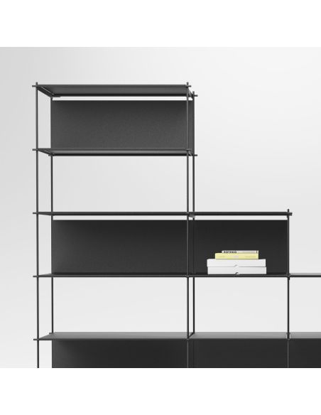 Libreria a scala in acciaio e laminato Miyoko 41