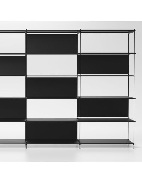 Libreria separa ambienti in acciaio e laminato Miyoko 60