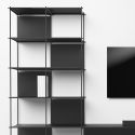 Parete attrezzata libreria in acciaio e laminato Miyoko 42